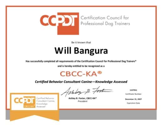 CBCC-KA Certified Behavior Consultant Canine Knowledge Assessed